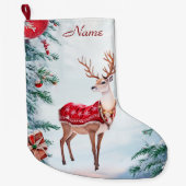 Rendier vakantiekous grote kerstsok (Voorkant)