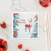 Rendier vakantiepapier servet (Insitu)