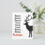 Rendier | van de kerstman Briefkaart (Staand voorkant)