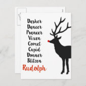Rendier | van de kerstman Briefkaart (Voorkant / Achterkant)