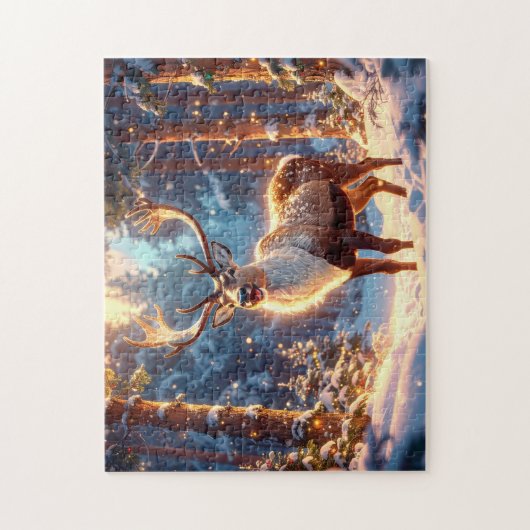 Rendier van de Kerstman Legpuzzel (Verticaal)