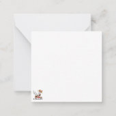 Rendier Verward Grappig Kerstkarakter Notitiekaartje (Achterkant)