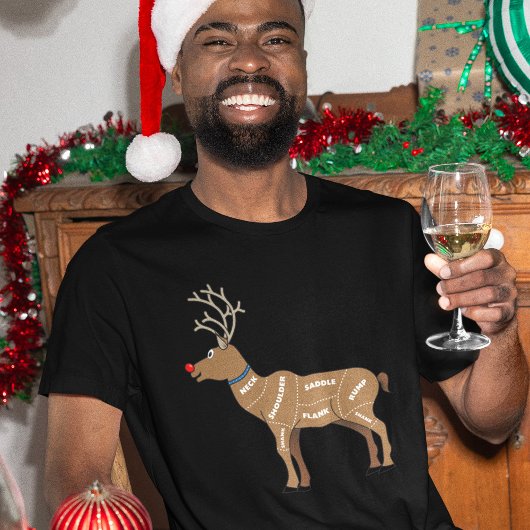 Rendier Vleesdelen | Grappig Wild Kerstmis T-shirt