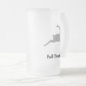 Rendier vol gaspedaal matglas bierpul (Voorkant rechts)