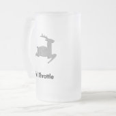 Rendier vol gaspedaal matglas bierpul (Voorkant links)