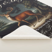  rendier Vrolijk en helder kerstfeest Sherpa Deken (3/4)