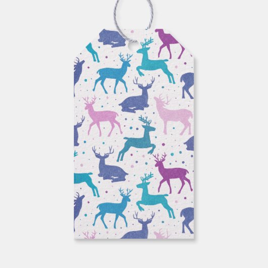 Rendier Vrolijk Kerst Snoep Pastel Cadeaulabel (Achterkant)