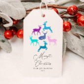 Rendier Vrolijk Kerst Snoep Pastel Cadeaulabel
