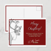 Rendier Vrolijk Kerstfeest  Feestdagenkaart (Voorkant / Achterkant)