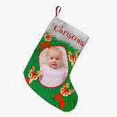 Rendier Vrolijk Kerstfeest Schattige Schattige fot Kleine Kerstsok (Voorkant (Hangend))