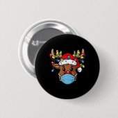 Rendier Vrolijk Kerstfeest Xmas Ronde Button 5,7 Cm (Voorkant /achterkant)