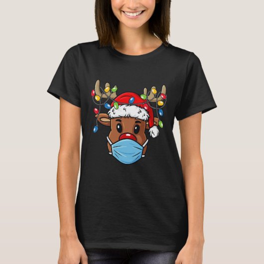 Rendier Vrolijk Kerstfeest Xmas T-shirt (Voorkant)