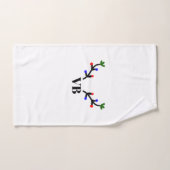 Rendier vrolijk Kerstmis voeg naam tekst naam tite Handdoek (Handdoek)