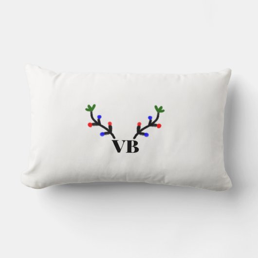 Rendier vrolijk Kerstmis voeg naam tekst naam tite Kussen (Voorkant)