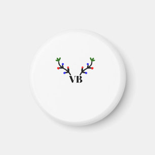 Rendier vrolijk Kerstmis voeg naam tekst naam tite Magneet