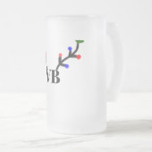 Rendier vrolijk Kerstmis voeg naam tekst naam tite Matglas Bierpul (Voorkant rechts)