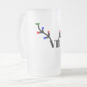 Rendier vrolijk Kerstmis voeg naam tekst naam tite Matglas Bierpul (Voorkant links)