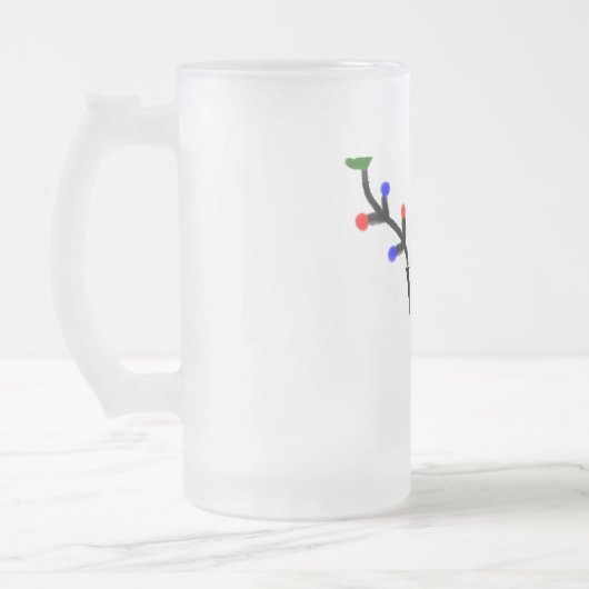 Rendier vrolijk Kerstmis voeg naam tekst naam tite Matglas Bierpul (Links)