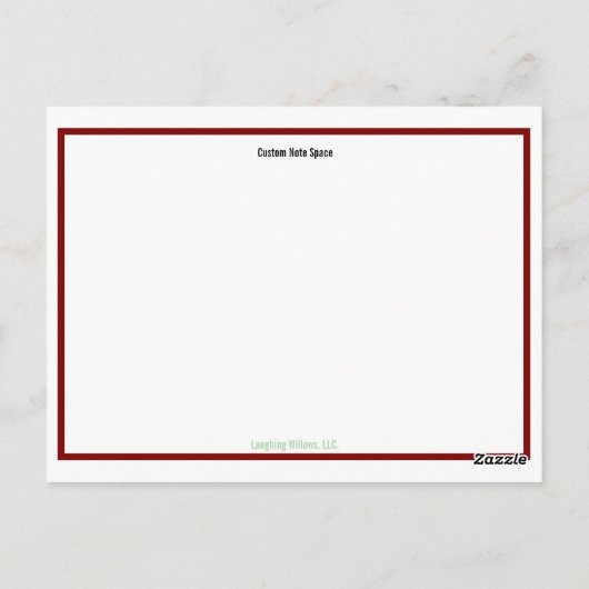 Rendier Vrolijk Kerstplaid  Briefkaart (Achterkant)