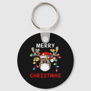 Rendier Vrolijk Kerstplezier Xmas 2 Sleutelhanger