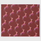 Rendier waterverf Kunst Cadeaupapier (Vlak)