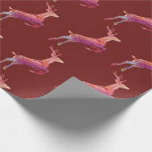 Rendier waterverf Kunst Cadeaupapier (Hoek)