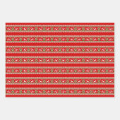 Rendier Winter Fair Isle Naadloos Patroon Inpakpapier Vel (Voorkant)