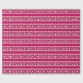 Rendier Winter Fair Isle Patroon in roze Cadeaupapier (Vlak)