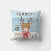 Rendier Winter Geboorte Statistieken Kermis Aanden Kussen (Voorkant)