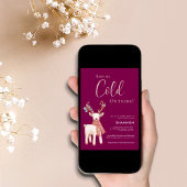 Rendier Winter Koude Buiten Baby Shower Kaart