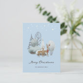 Rendier Winter Scene Funny Merry Christmas Kaart (Staand voorkant)