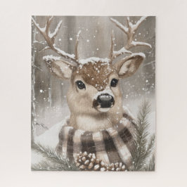 Rendier Winter Sneeuw Kerstvakantie Legpuzzel
