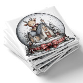 Rendier Winter Snow Globe Kerstmagneet Magneet