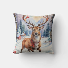 Rendier Wonderland: Vakantie Gelukzaligheid Kussen