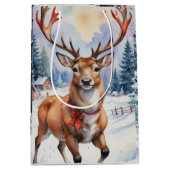 Rendier Wonderland: Vakantie Gelukzaligheid Medium Cadeauzakje (Voorkant)