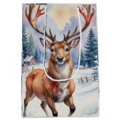 Rendier Wonderland: Vakantie Gelukzaligheid Medium Cadeauzakje (Achterkant)