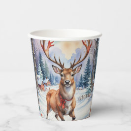 Rendier Wonderland: Vakantie Gelukzaligheid Papieren Bekers