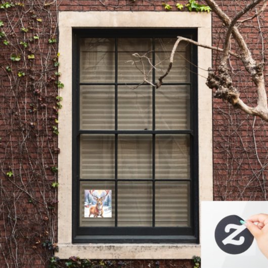 Rendier Wonderland: Vakantie Gelukzaligheid Raamsticker (Huis Raam)