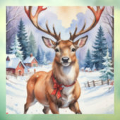 Rendier Wonderland: Vakantie Gelukzaligheid Raamsticker (Vel 3)