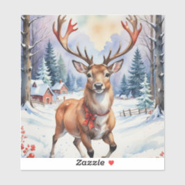 Rendier Wonderland: Vakantie Gelukzaligheid Sticker