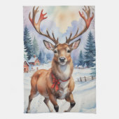 Rendier Wonderland: Vakantie Gelukzaligheid Theedoek (Verticaal)