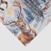 Rendier Wonderland: Vakantie Gelukzaligheid Tissuepapier (Detail)