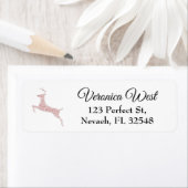 Rendier Word Art Rudolph Blixem Comet Cupid Etiket (Insitu)