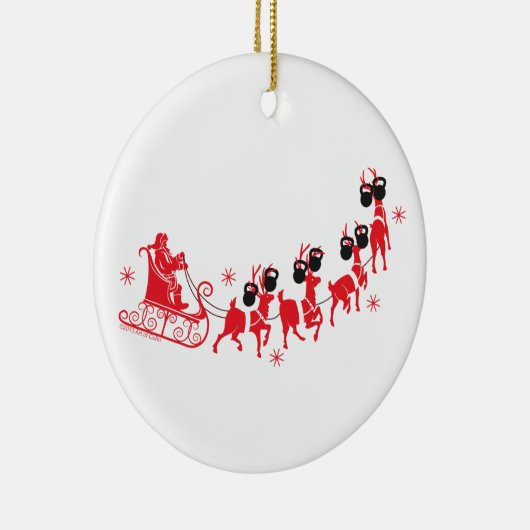 Rendier Workout Keramisch Ornament (Rechts)