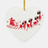 Rendier Workout Keramisch Ornament (Voorkant)