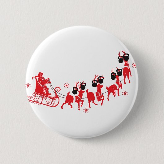 Rendier Workout Ronde Button 5,7 Cm (Voorkant)