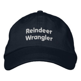 Rendier Wrangler Elegante Marine Kleur Kerstavond Geborduurde Pet