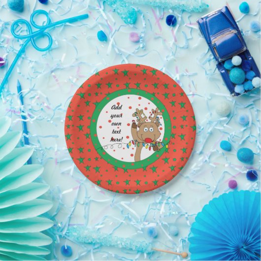 Rendier zegt maat: 7" Gooi een spectaculair feest Papieren Bordje (Feest)