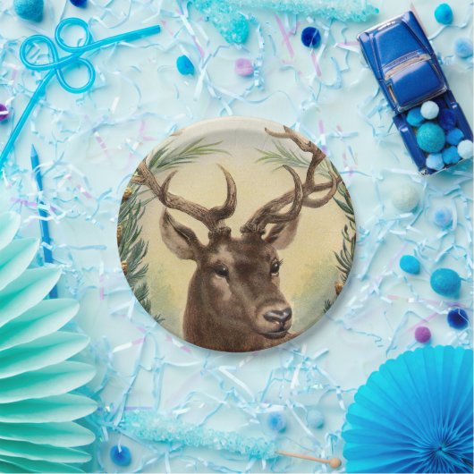 rendierbaard kerstmis papieren bordje (Feest)