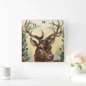  rendierbaard kerstmis vierkante klok (Huis)